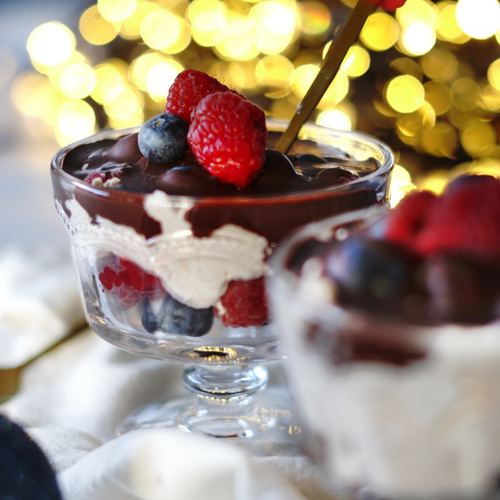 Christmas chocolate mousse