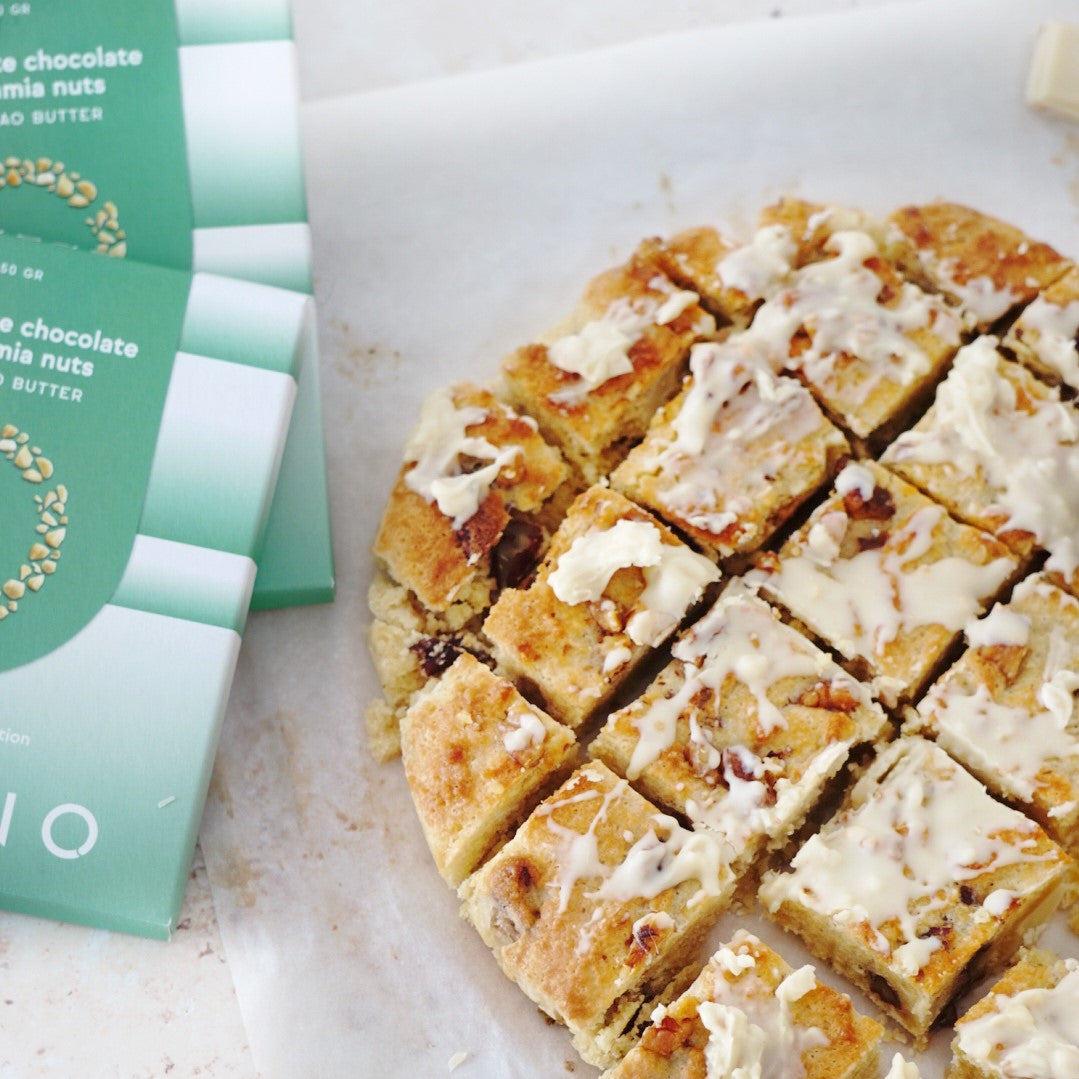 White chocolate blondie