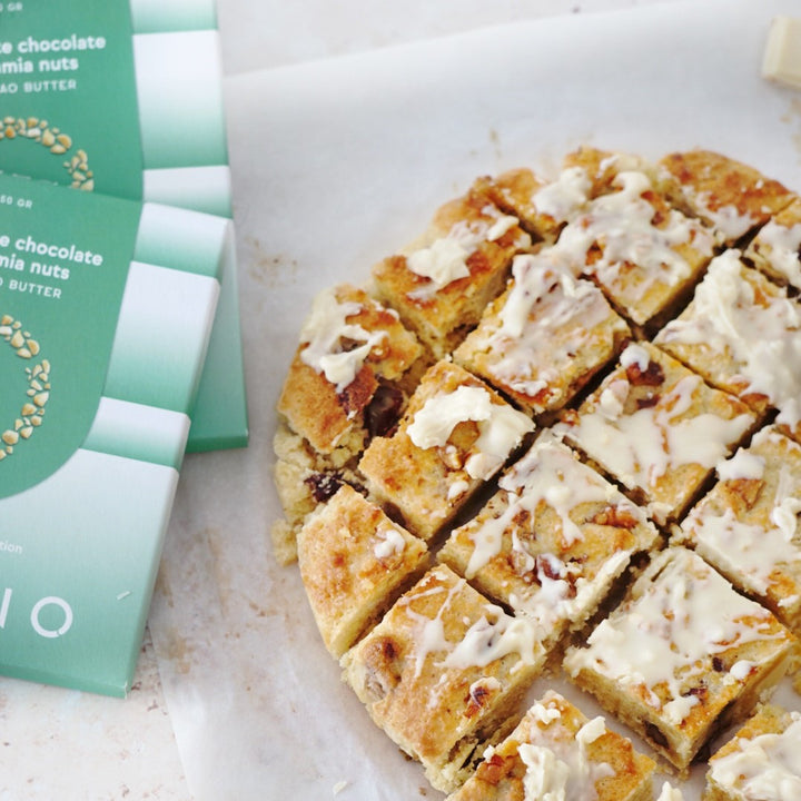 White chocolate blondie