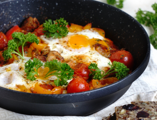 Shakshuka with Stone Age Bread