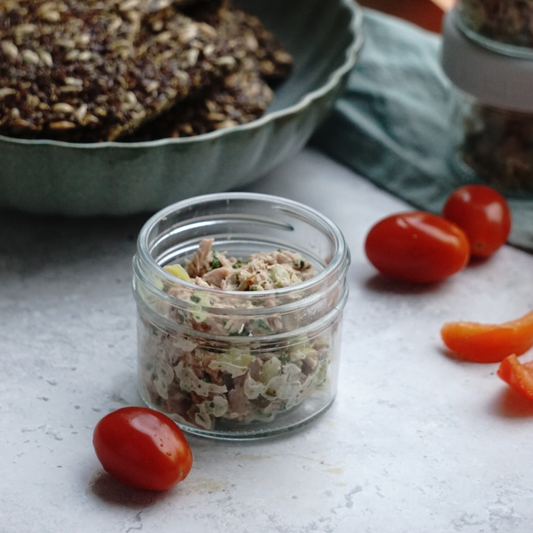 Crackers with tuna salad