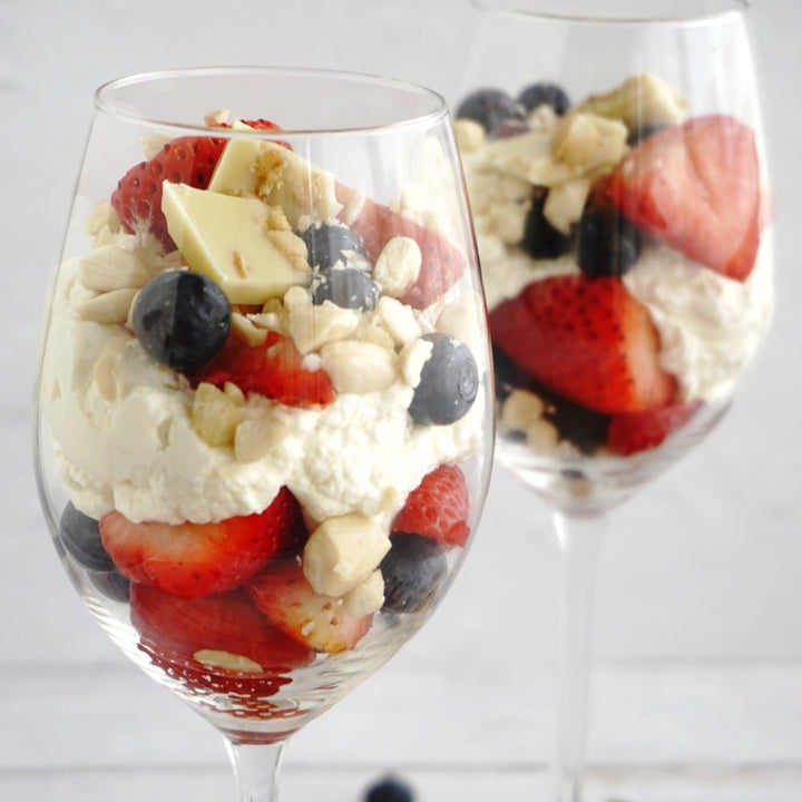 Summer Glass filled with White Chocolate