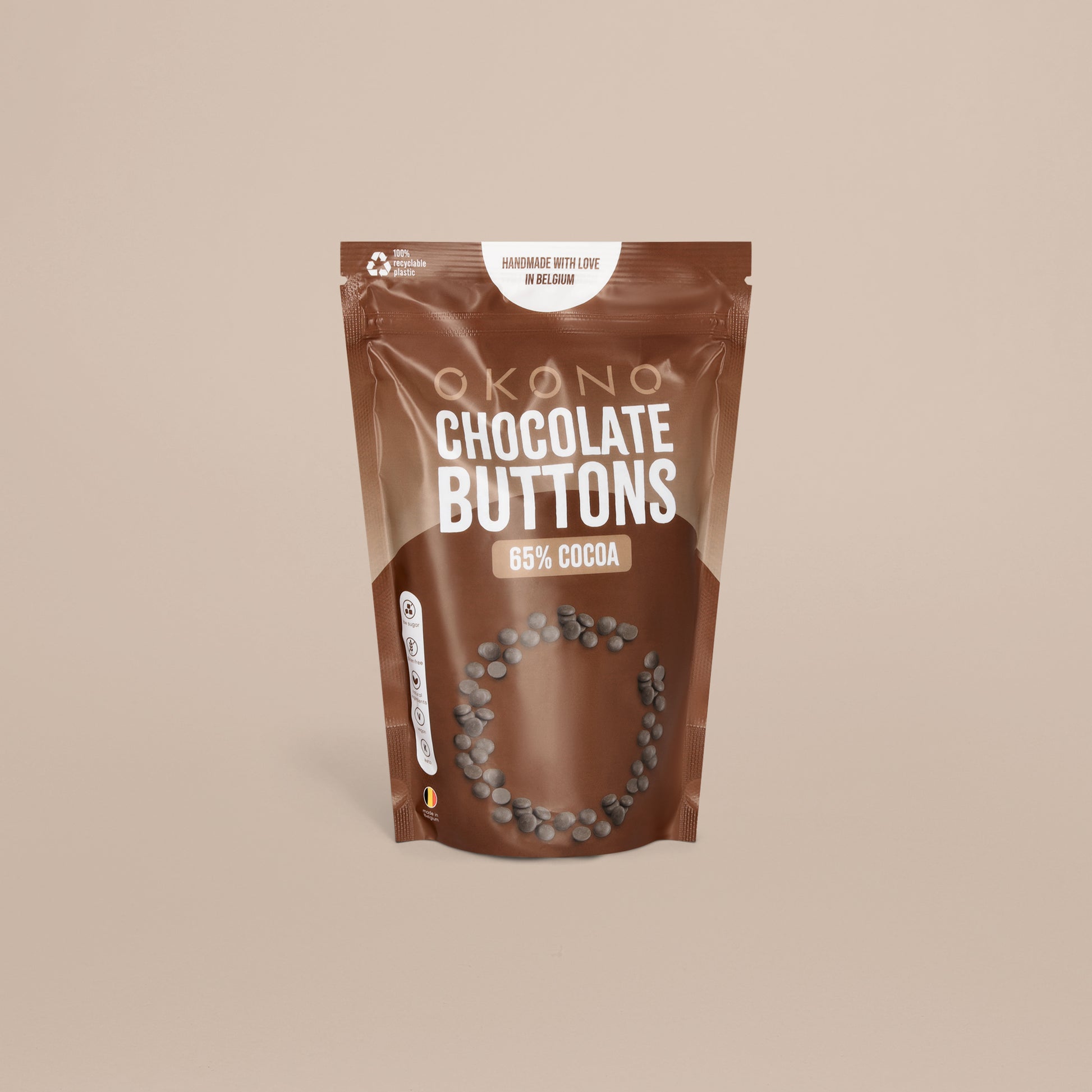 OKONO Chocolate Buttons 65% cocoa