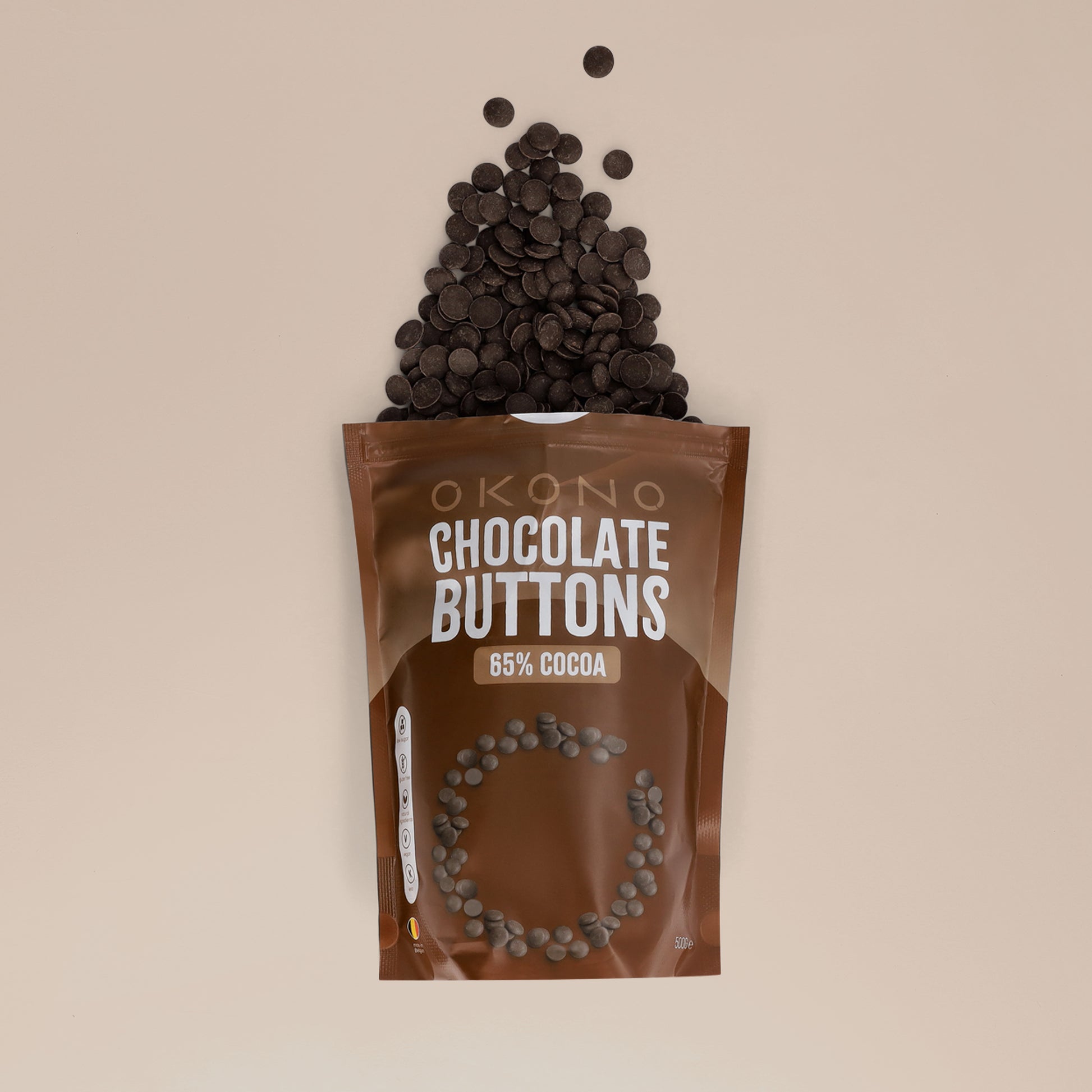 OKONO Chocolate Buttons 65% cocoa
