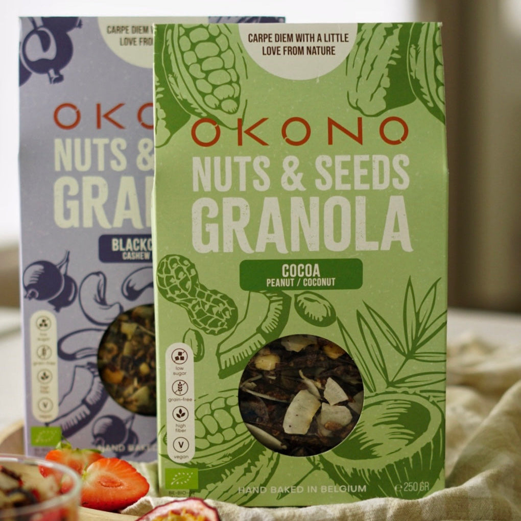 OKONO Nuts and Seeds BIO Granola - Blackcurrant & Peanut Coconut