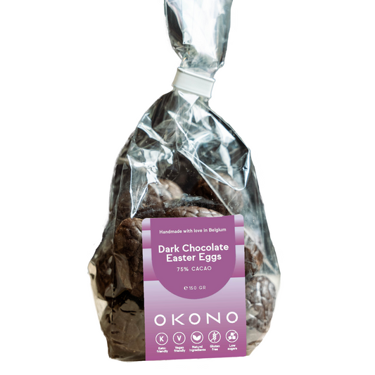 Donkere chocolade paaseieren 75% cacao
