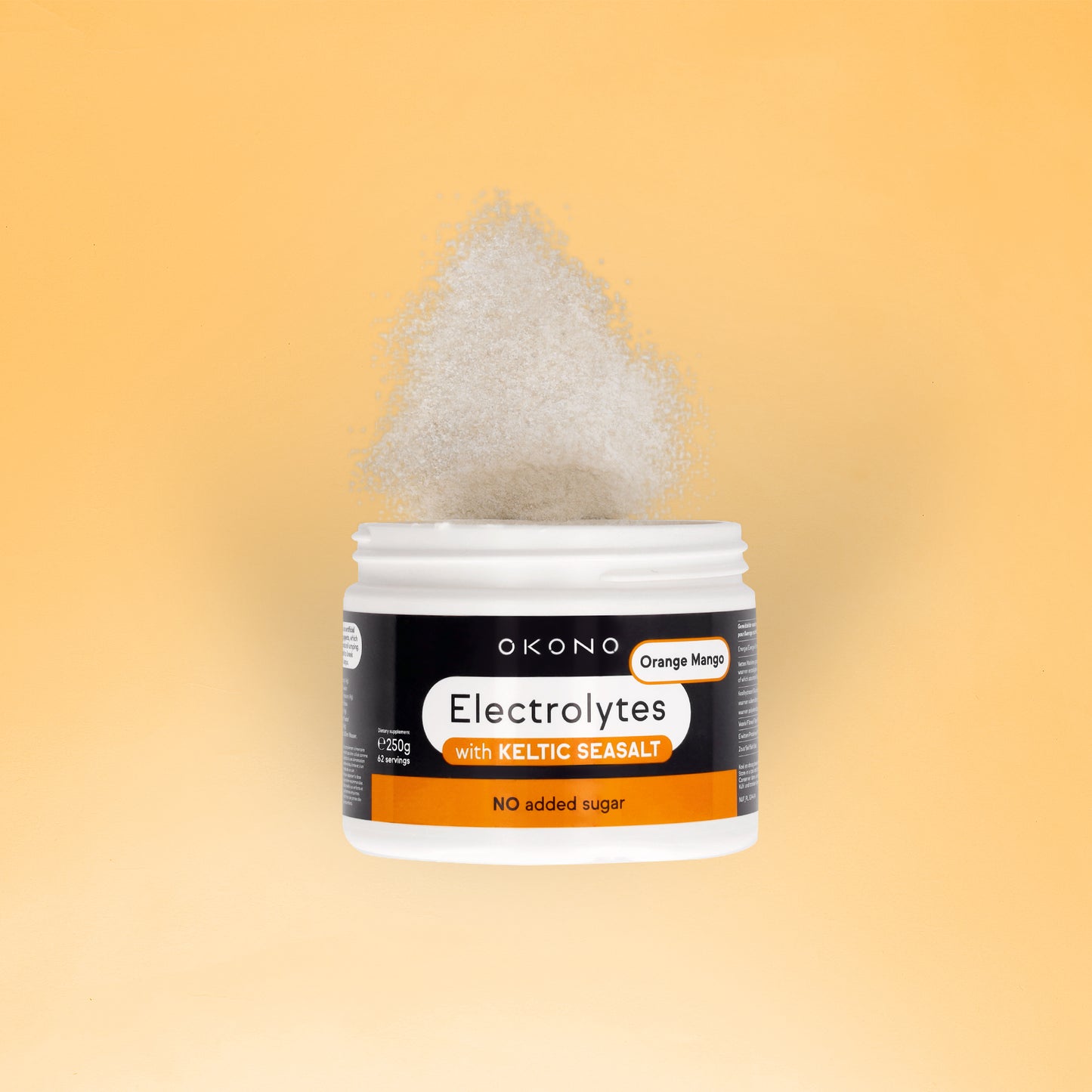 OKONO Electrolytes with Keltic Salt No added sugar (250g) Detail - Orange Mango