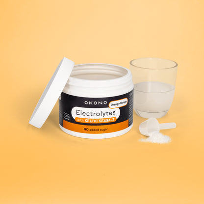 OKONO Electrolytes with Keltic Salt No added sugar (250g) Detail - Orange Mango