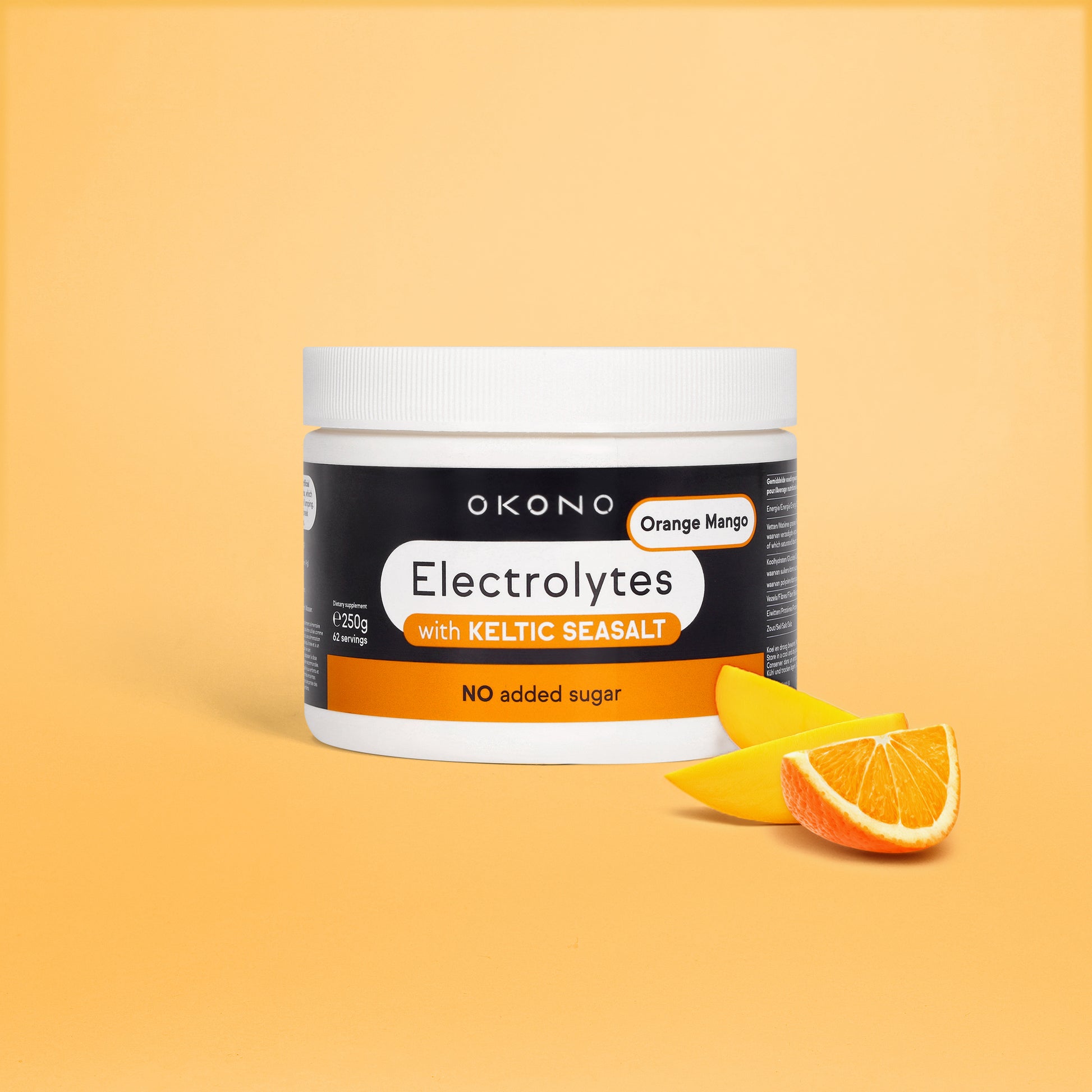 OKONO Electrolytes with Keltic Salt No added sugar (250g) Detail - Orange Mango