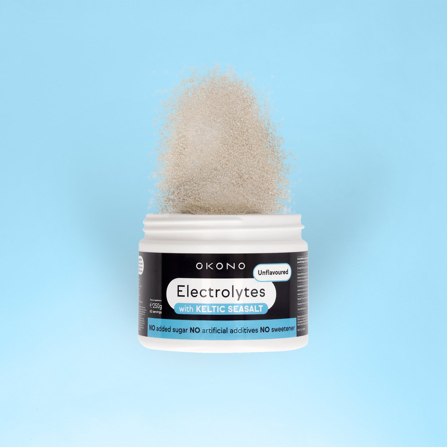 OKONO Electrolytes with Keltic Salt No added sugar (250g) Detail - Unflavoured