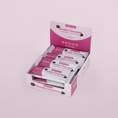 OKONO Energy Bar Box (12 bars of 40g) - Double Chocolate - Plantbased & Gluten Free