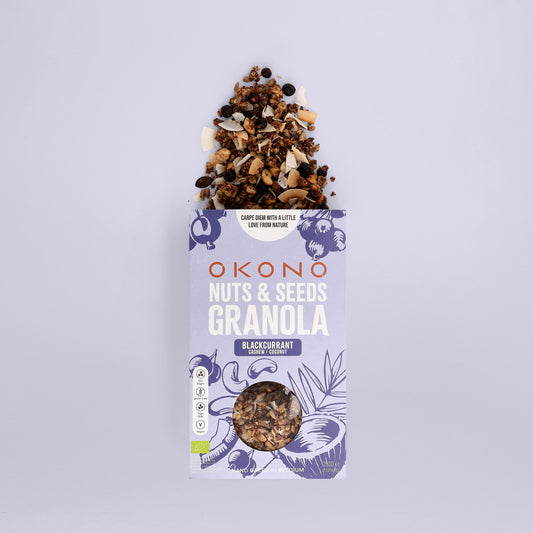 OKONO Nuts & Seeds Bio Granola - Blackcurrant Cashew Coconut - Detail