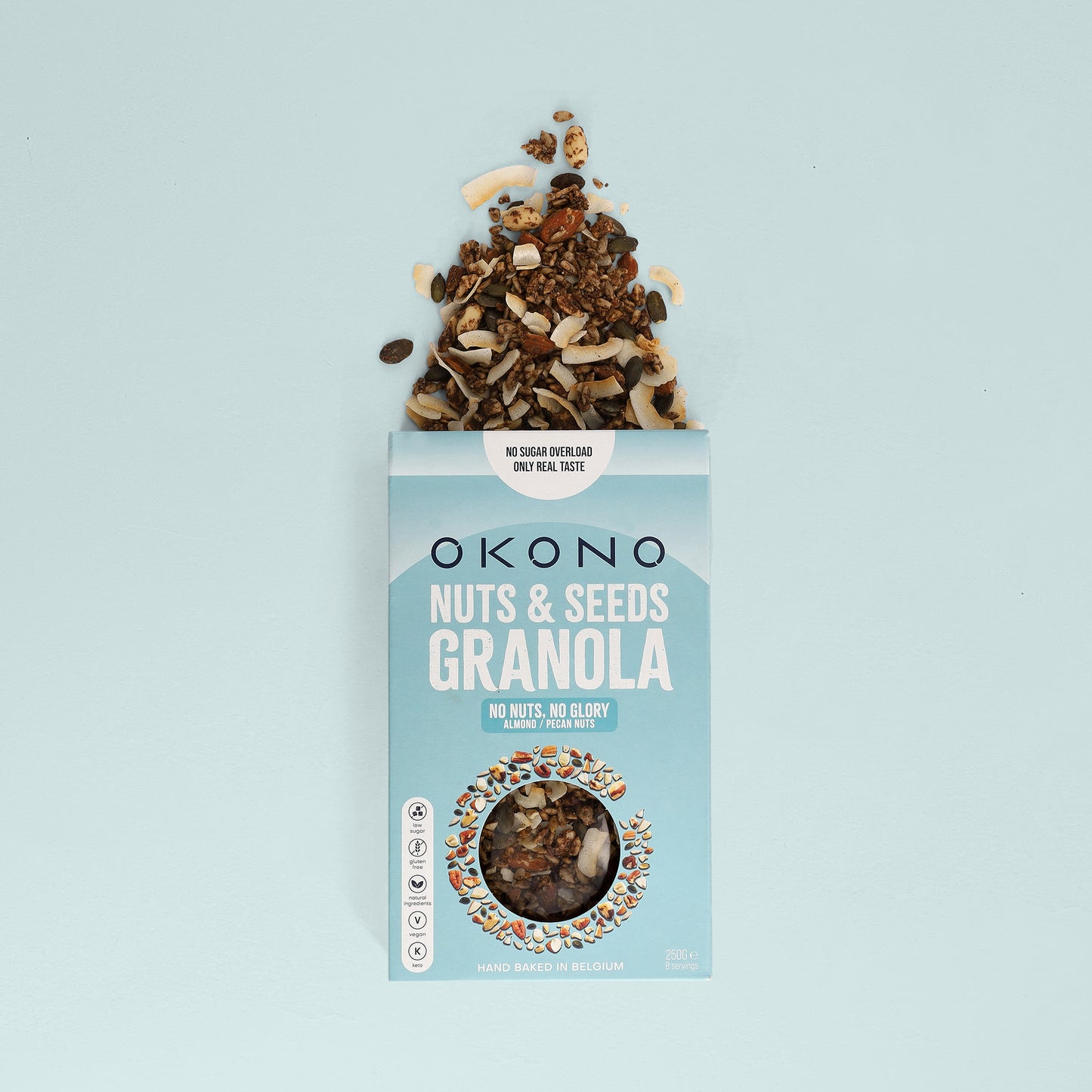 Granola OKONO Noix & Graines - No Nuts No Glory - Amande Noix de pécan - Détail