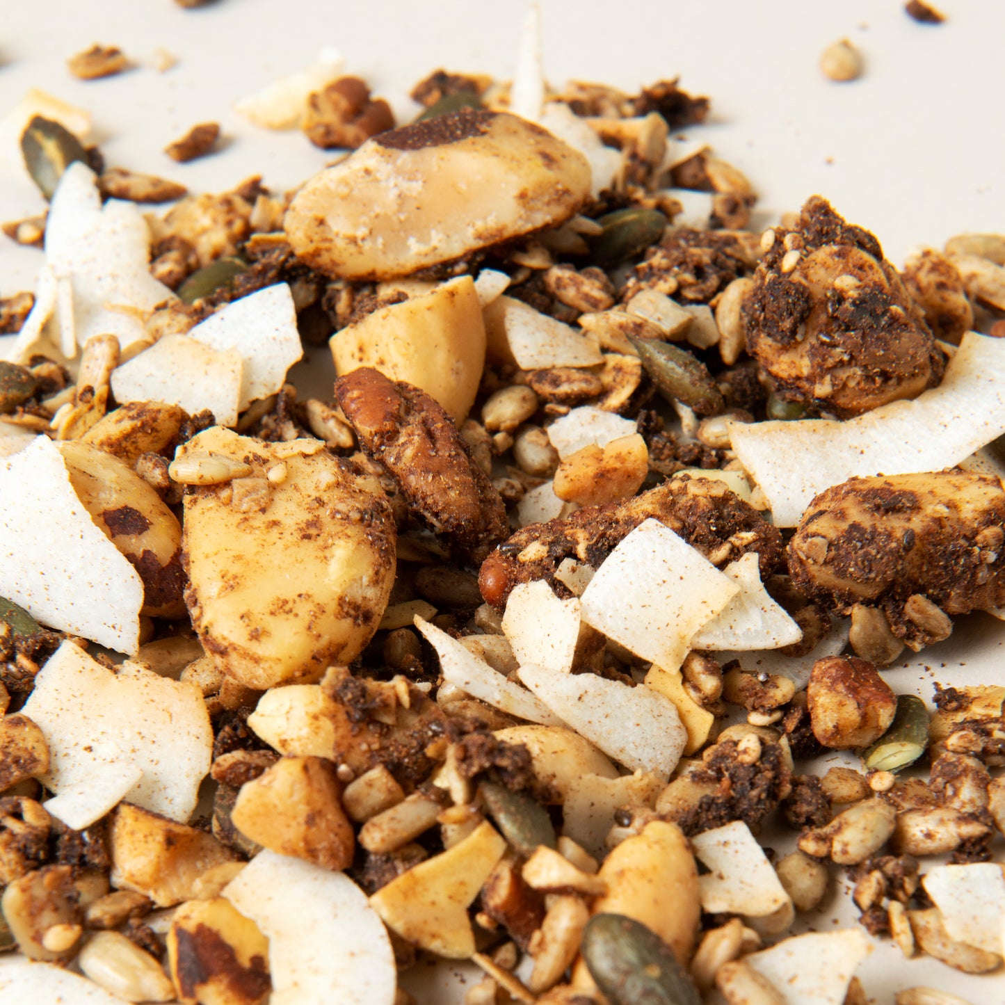 Keto granola - basic pure nuts and seeds raw